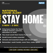 Poster for the National Covid Alert to stay at home
