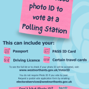 Well Northants Banner Poster for photo IDs at the polling station